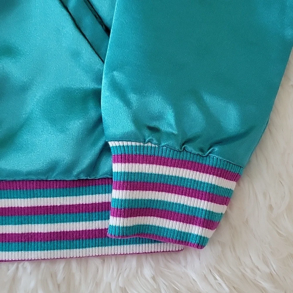 Disney Aladdin Jacket Teal with Purple And Gold Sequins Girl Size 7/8 NWOT